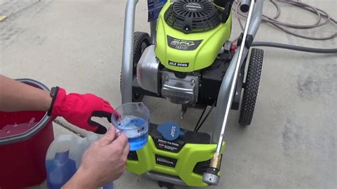 How To Use Soap With Pressure Washer Ryobi Ryobi Pressure Washer - Automatic Soap Dispenser - 3,100-PSI - YouTube